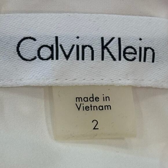 Calvin Klein V-Neck Tulip Sleeve Red and Orange Floral dress NEW Size 2 - Picture 8 of 13